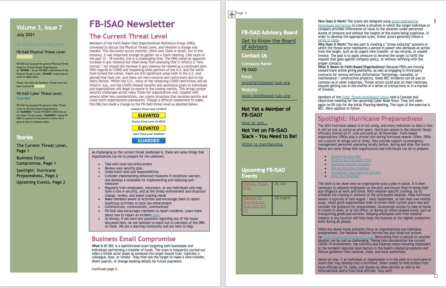 FB-ISAO Newsletter, v3, Issue 7