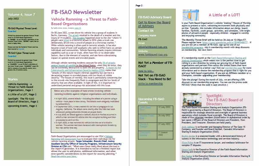 FB-ISAO Newsletter, v4, Issue 7