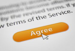 Mouse Cursor Clicking Agree for Terms and Conditions Agreement